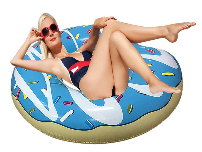 Inflatable Blue Donut Pool Floats