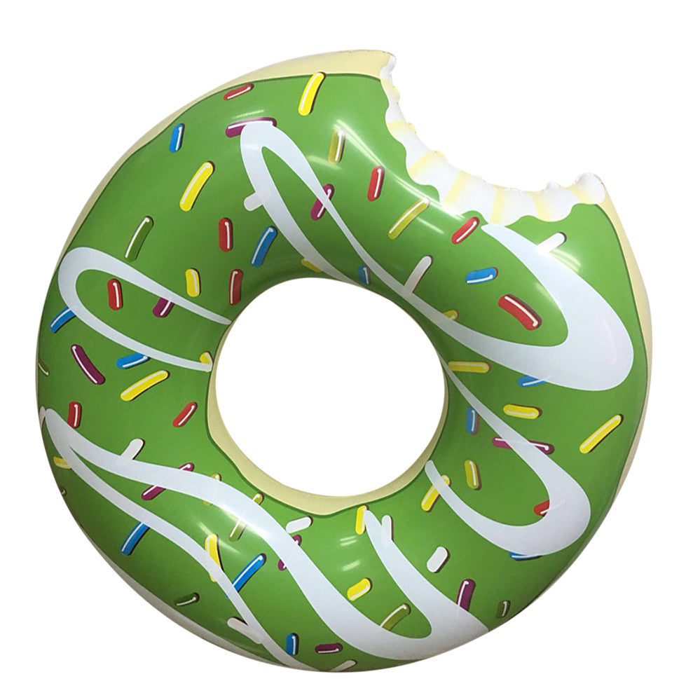 Inflatable Green Donut Pool Floats-5