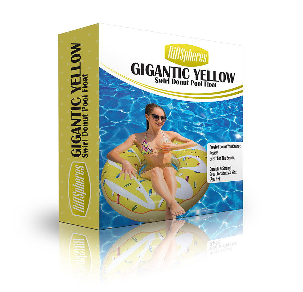 Inflatable Yellow Donut Pool Floats-2