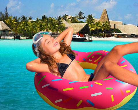 Giant Pink Donut Pool Floats