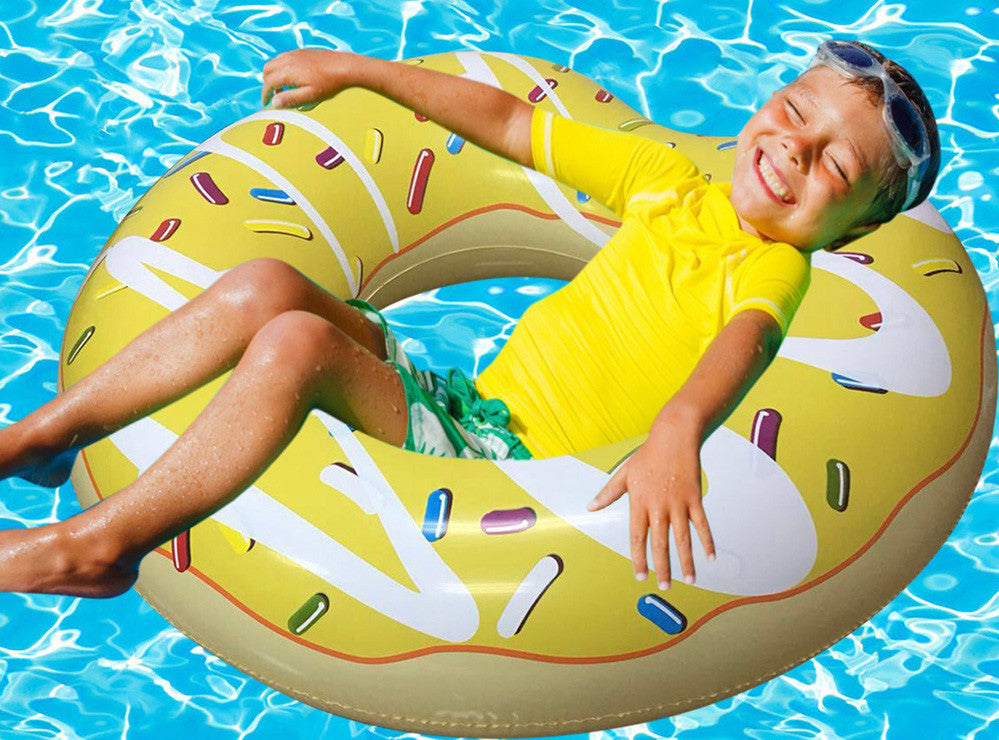 Inflatable Yellow Donut Pool Floats-3